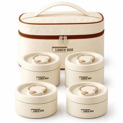 Lunchbox — Set de 4 Recipientes Térmicos con Bolsa de Transporte