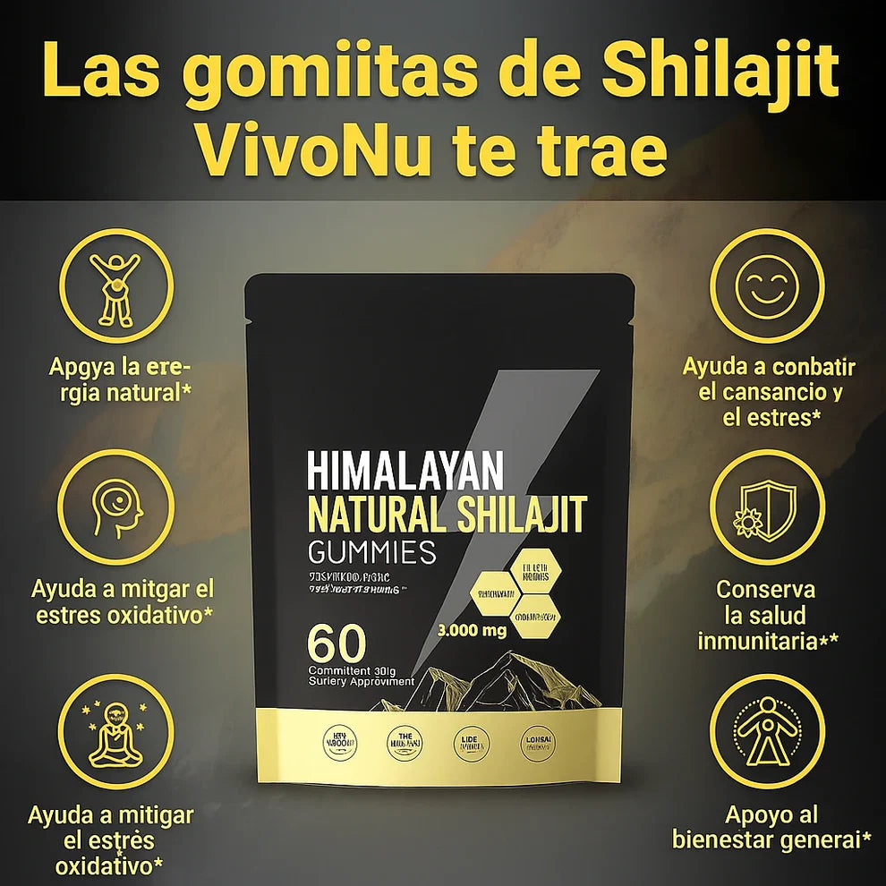ShilajitGold™ – Gomitas Premium de Shilajit del Himalaya (60 Gomitas)