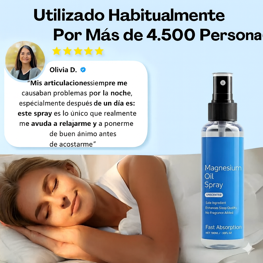 🌙 Zyrtovia™ Spray de magnesio para aliviar el dolor