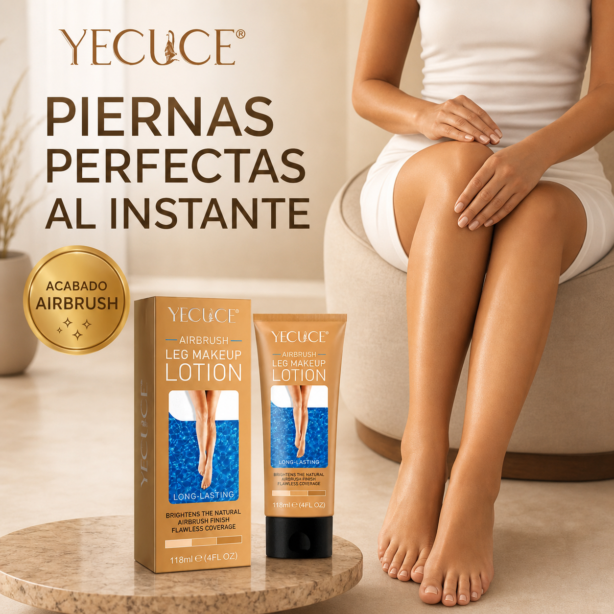 Yecuce: Piernas Perfectas Efecto Aerógrafo