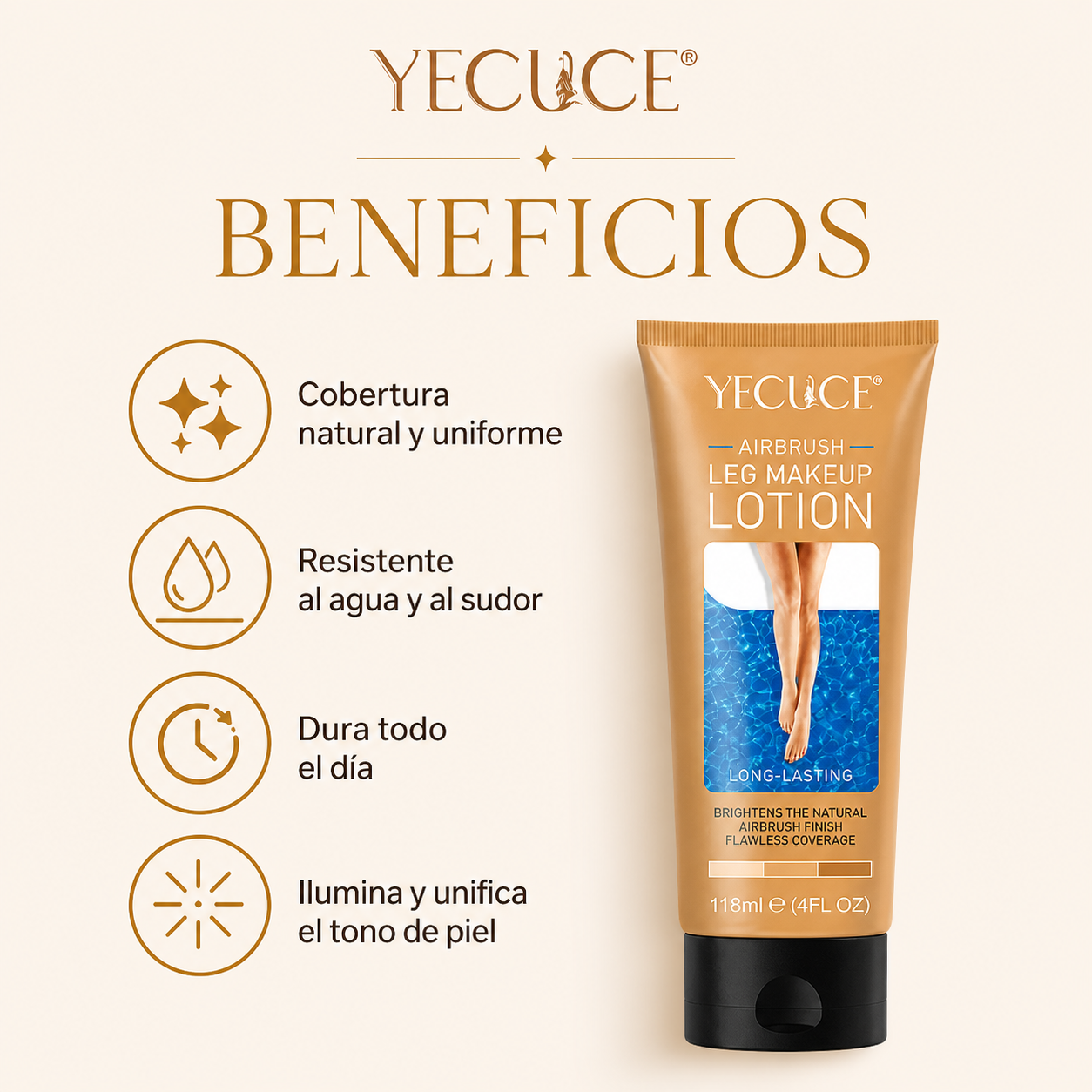 Yecuce: Piernas Perfectas Efecto Aerógrafo
