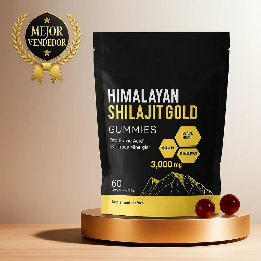 ShilajitGold™ – Gomitas Premium de Shilajit del Himalaya (60 Gomitas)