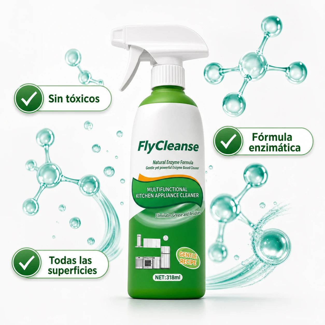 FlyCleanse - Limpiador Enzimatico Multiusos Para Cocina