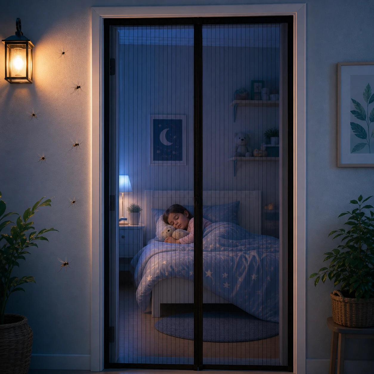 Mosquitero Magnetico Para Puerta - Cierra Solo y Mantiene Los Insectos Fuera