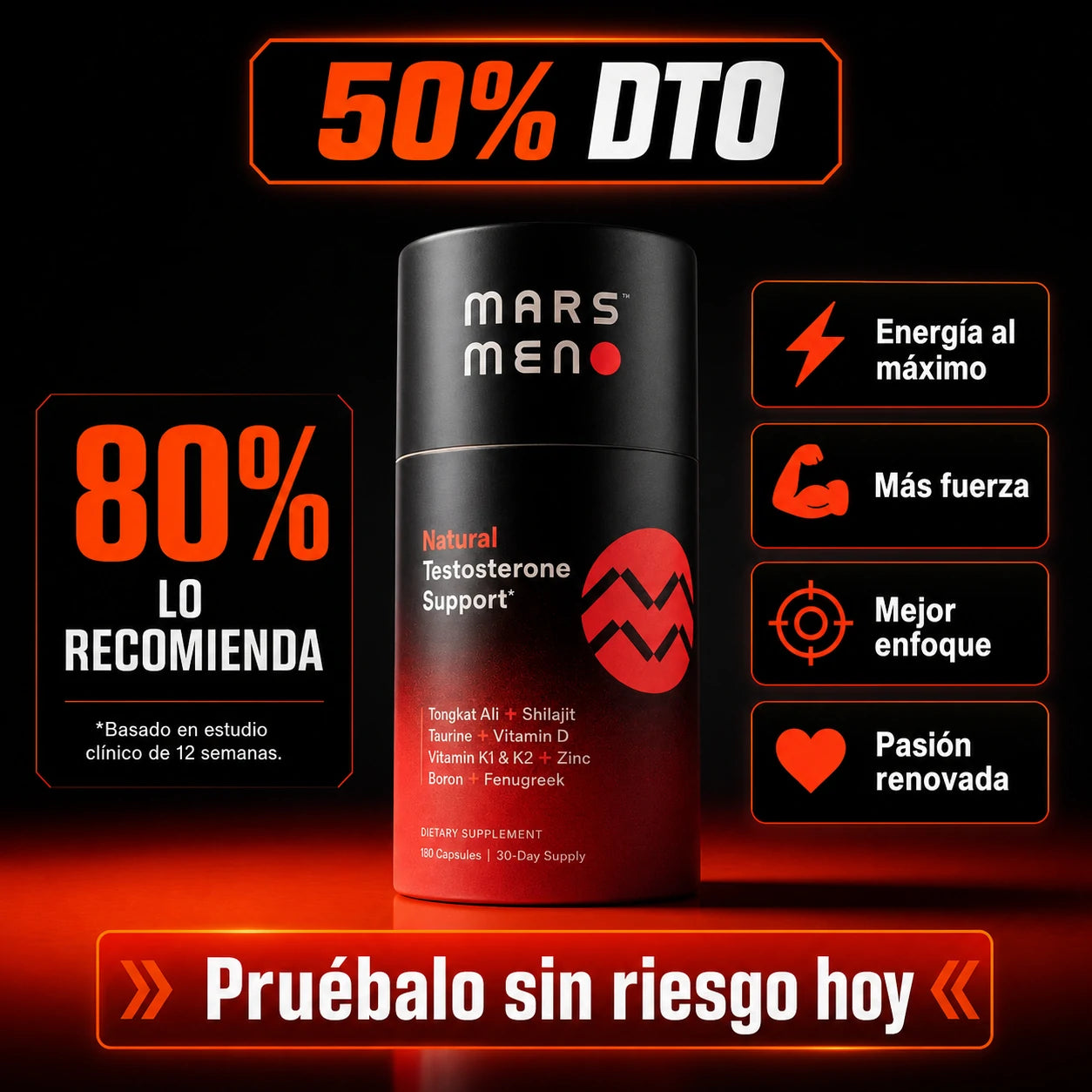 Mars Men Apoyo Natural Testosterona