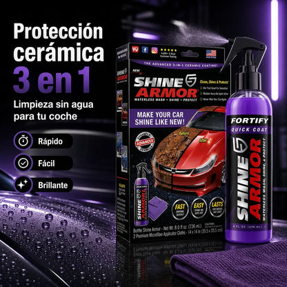 Revestimiento cerámico 3 en 1 + paño de microfibra premium